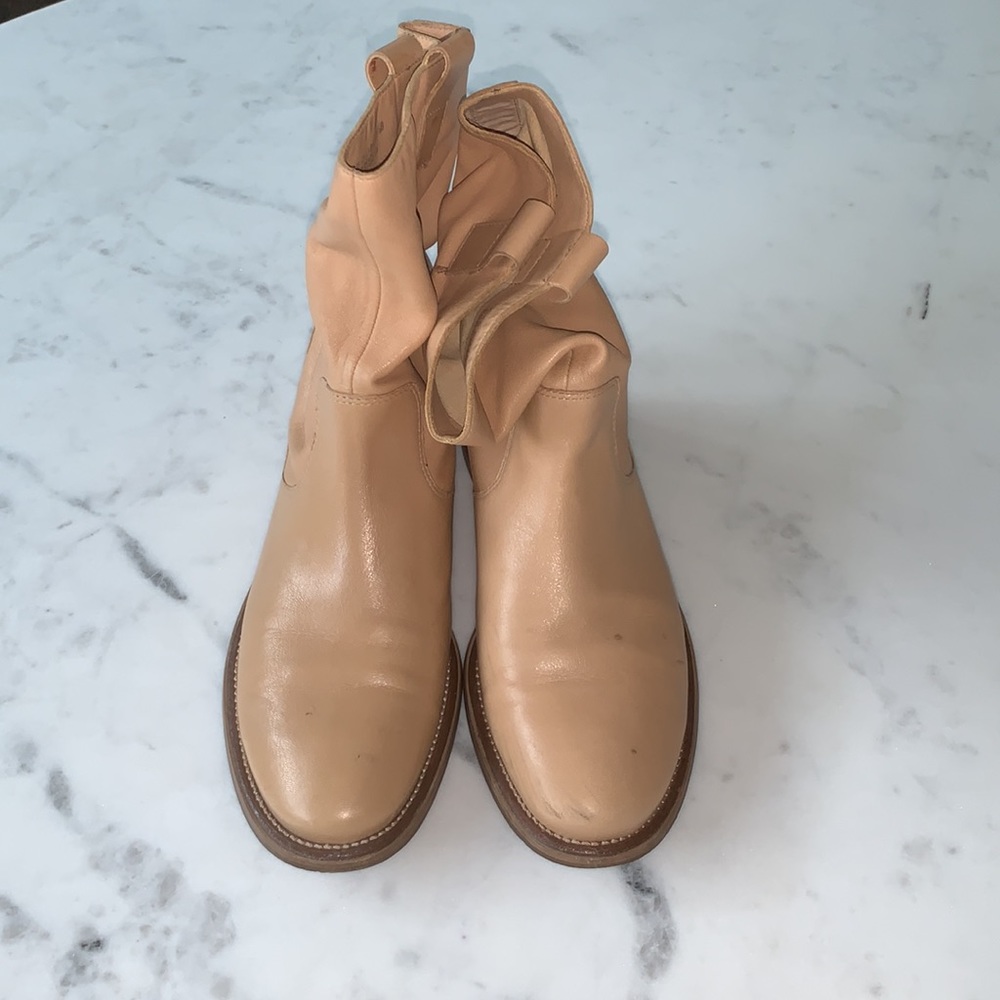 Cole Haan cream leather boots - Picture 2 of 4